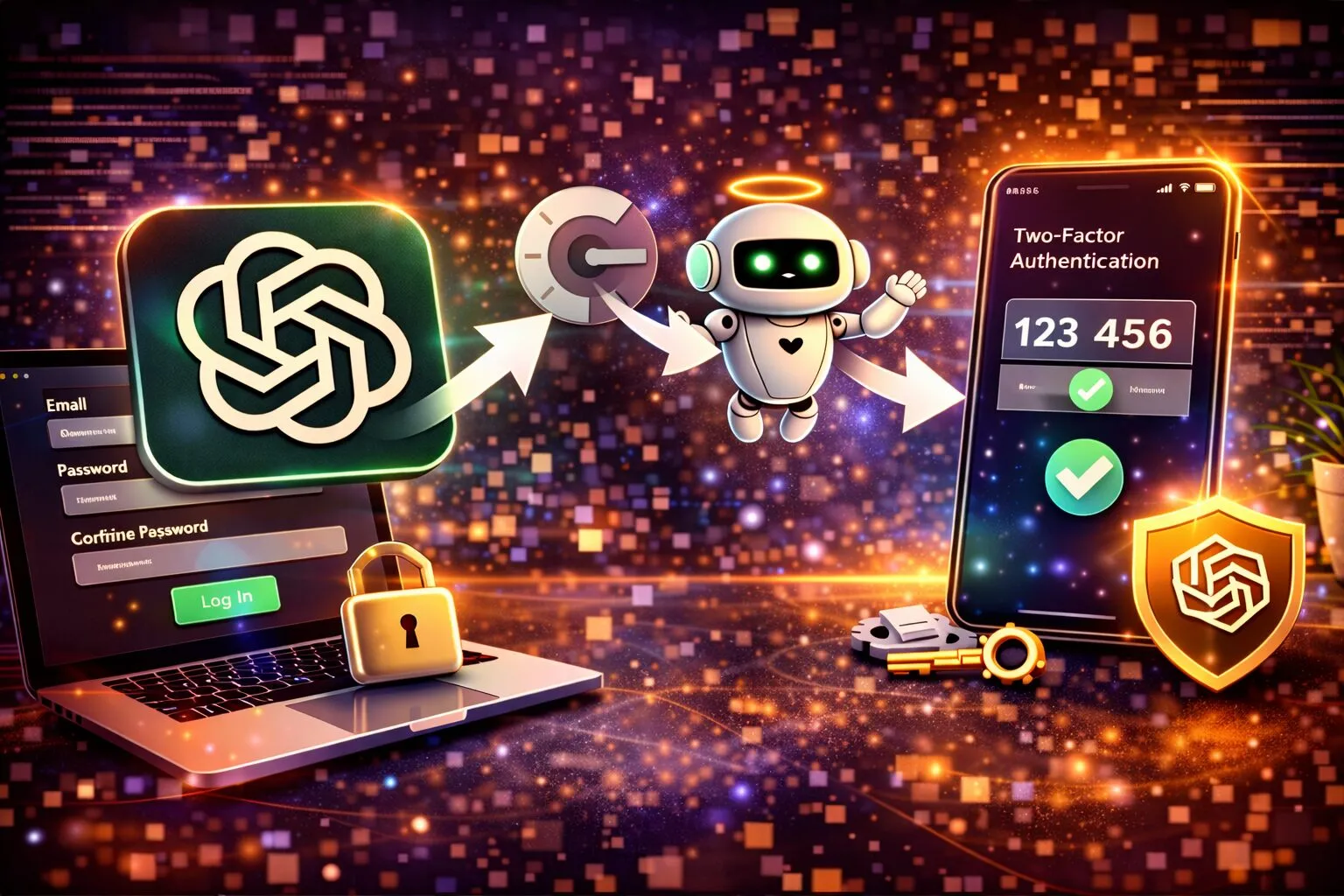 ChatGPT（OpenAI）アカウントで二段階認証を設定する方法の画面キャプチャ