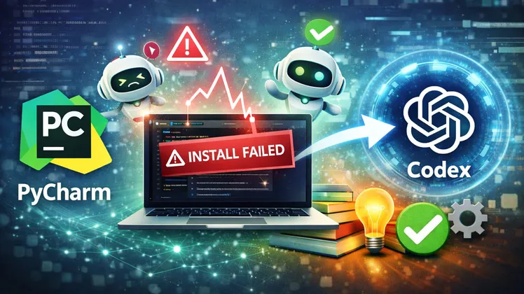 PyCharmからCodexを利用しようとすると「Codex のインストールに失敗しました」とエラーになる問題とその対処方法【トラブルシューティング】【解決済み】