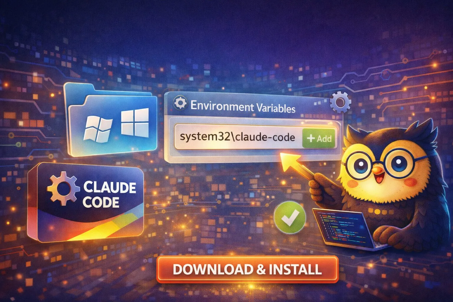 Claude CodeのパスをWindows環境変数に追加する画面キャプチャ
