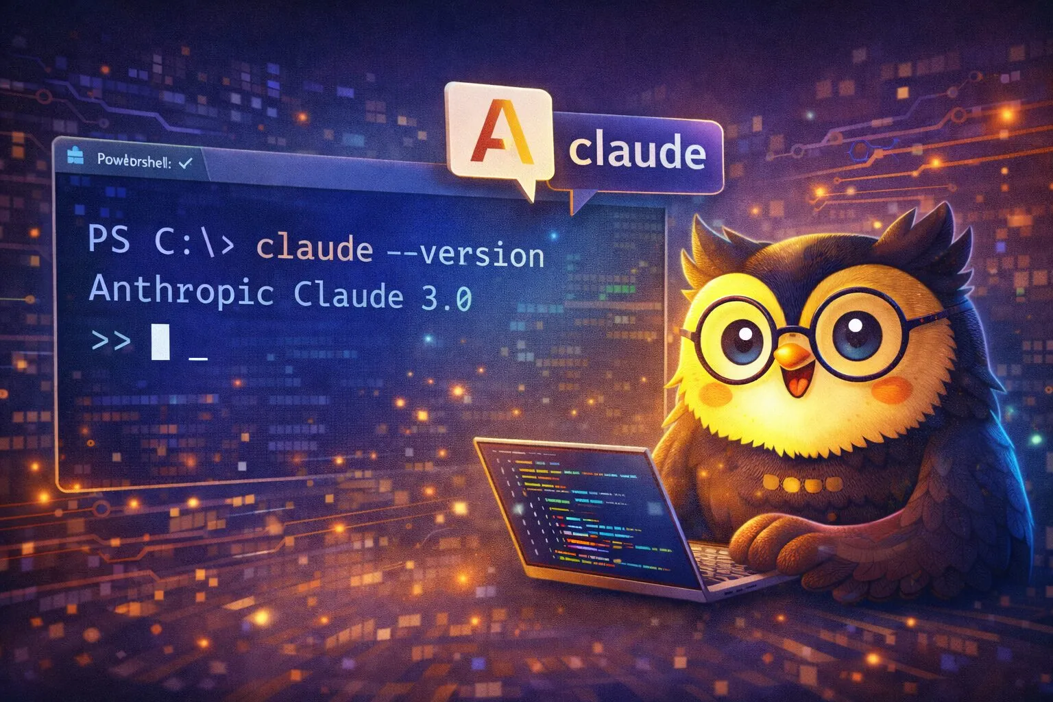（任意）ターミナル（PowerShell）で「claude」コマンドを試し打ちするのアイキャッチ画像