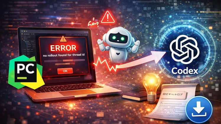 PyCharmからCodexを利用しようとすると「Failed to initialize ACP session. Error: Internal error: "no rollout found for thread id ……"」とエラーになる問題とその後の対応策【トラブルシューティング】【解決済み】