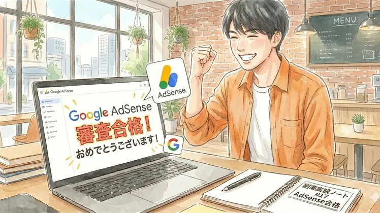【副業実験記#17】Google AdSenseの審査に合格しました！！
