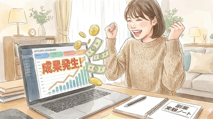 【副業実験記#16】初のアフィリエイト成果が発生！！