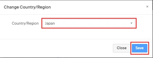 JetBrainsアカウントの「Country/Region」設定の流れ3