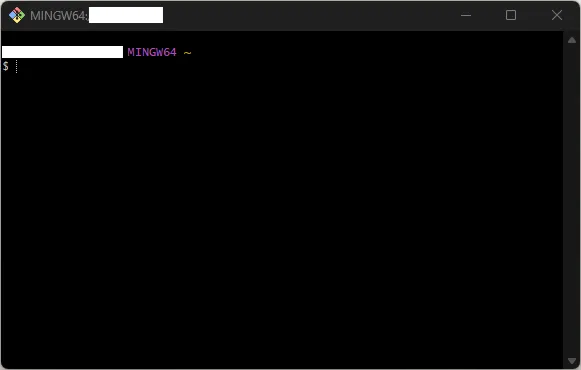 Git Bashの画面キャプチャ