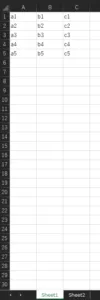1.xlsxのSheet1の画像キャプチャ