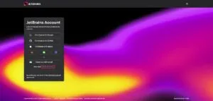 「Create an account」リンクを押す操作の画面キャプチャ