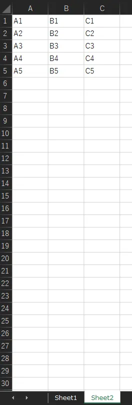 1.xlsxのSheet2の画像キャプチャ