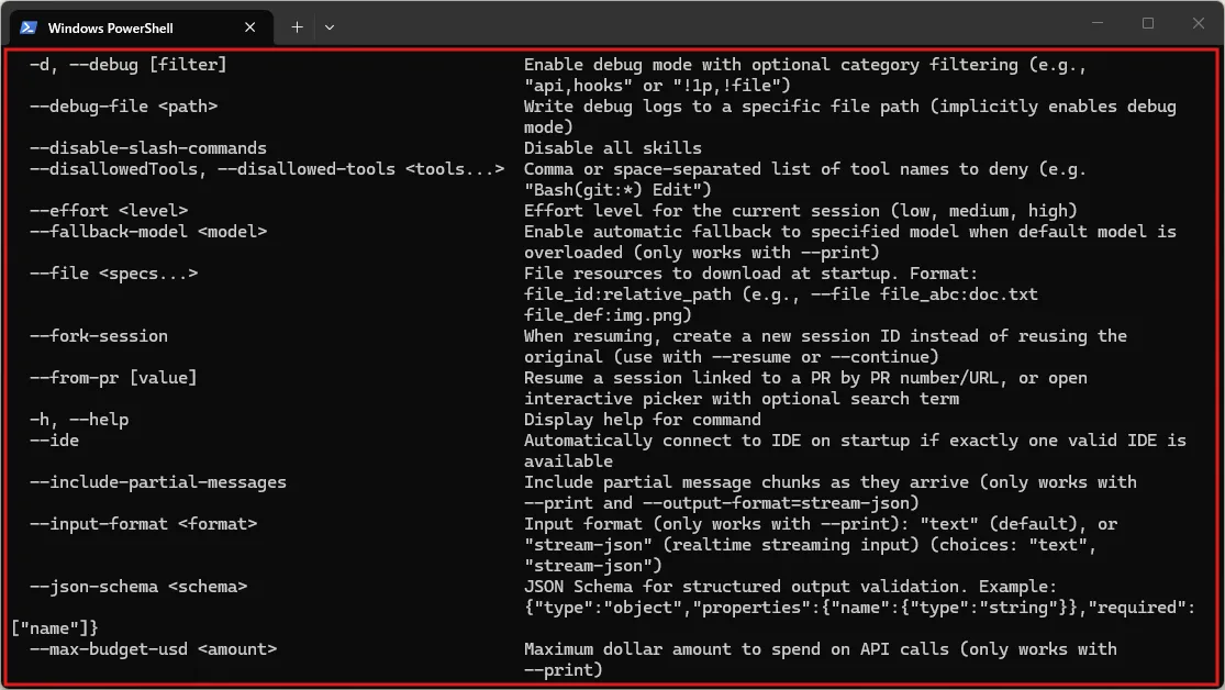 （任意）ターミナル（PowerShell）で「claude」コマンドを試し打ちする操作（実行結果例2）の画面キャプチャ